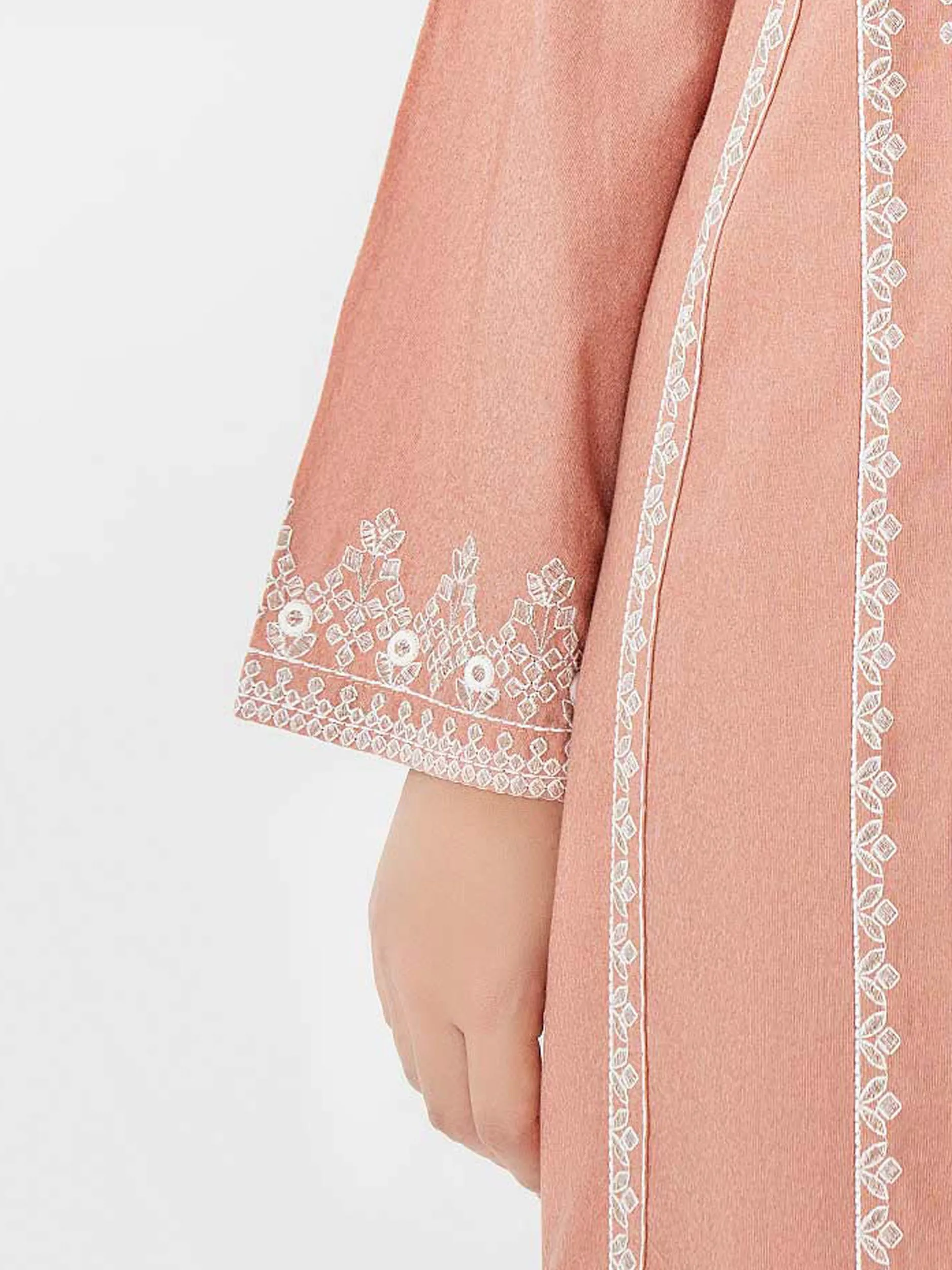 2 Piece Karandi Suit-Embroidered (Pret)