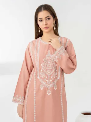 2 Piece Karandi Suit-Embroidered (Pret)