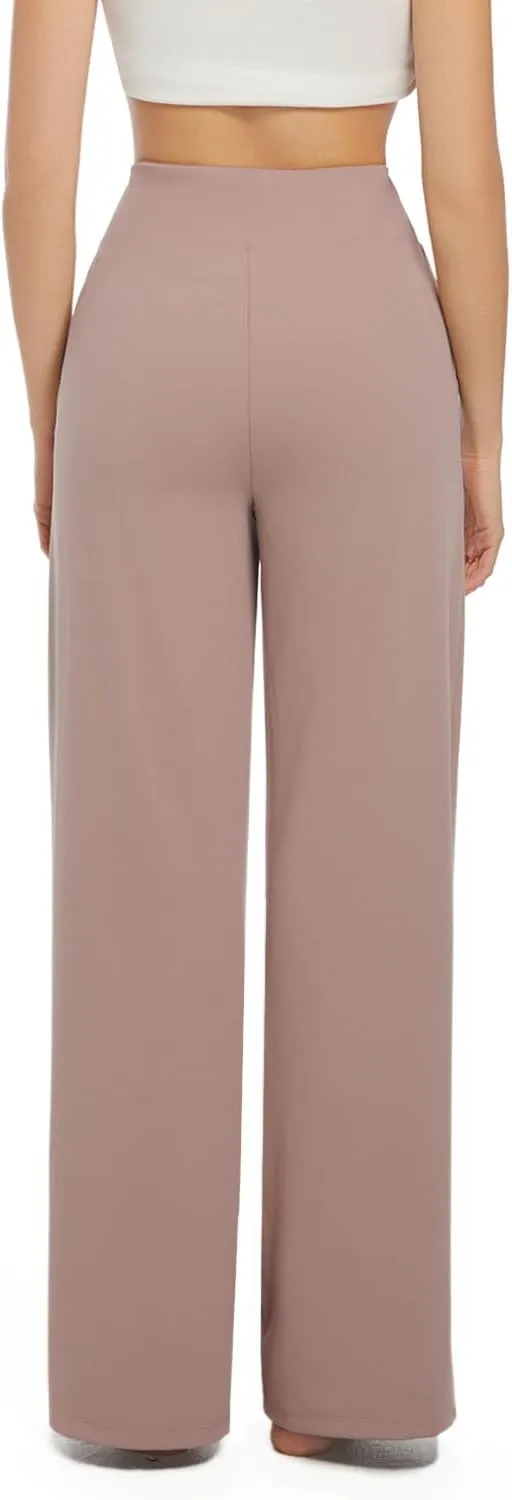 3 Pack Yoga Pants Women's Wide Leg Pants High Waist Elastic Sweatpants pantsLounge Pants with Pockets