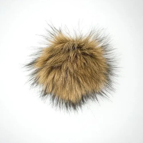 5" Brown Bear Fur Pompom