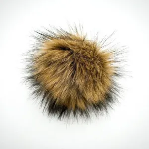 5" Brown Bear Fur Pompom