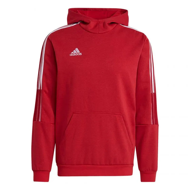 Adidas Tiro 21 Men's Red Sweat Hoody - Cozy Comfort & Sustainable Style