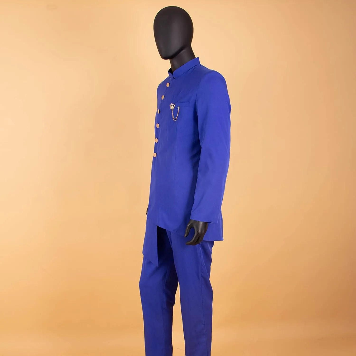 African Suit for Men Single Breasted Slim Fit Jackets and Trousers 2 Piece Set Business Suit Wedding Evening