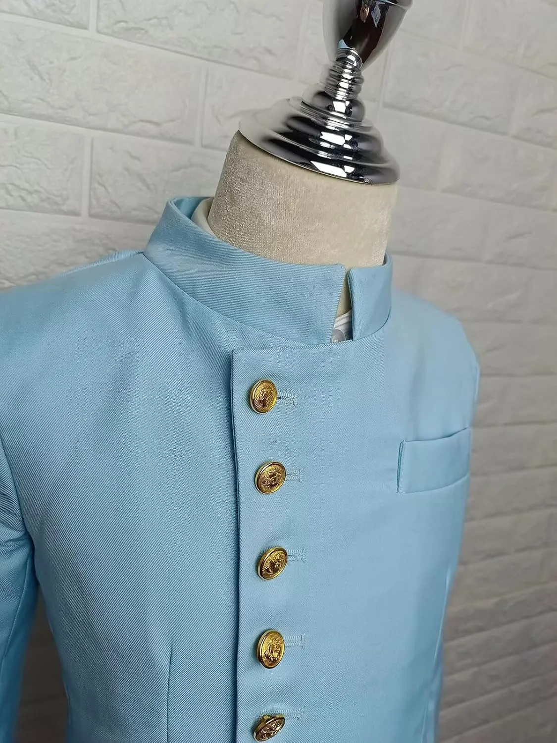 African Suits for Boy Solid Jackets and Pants 2 Piece Set Slim Fit Formal Outfits Wedding