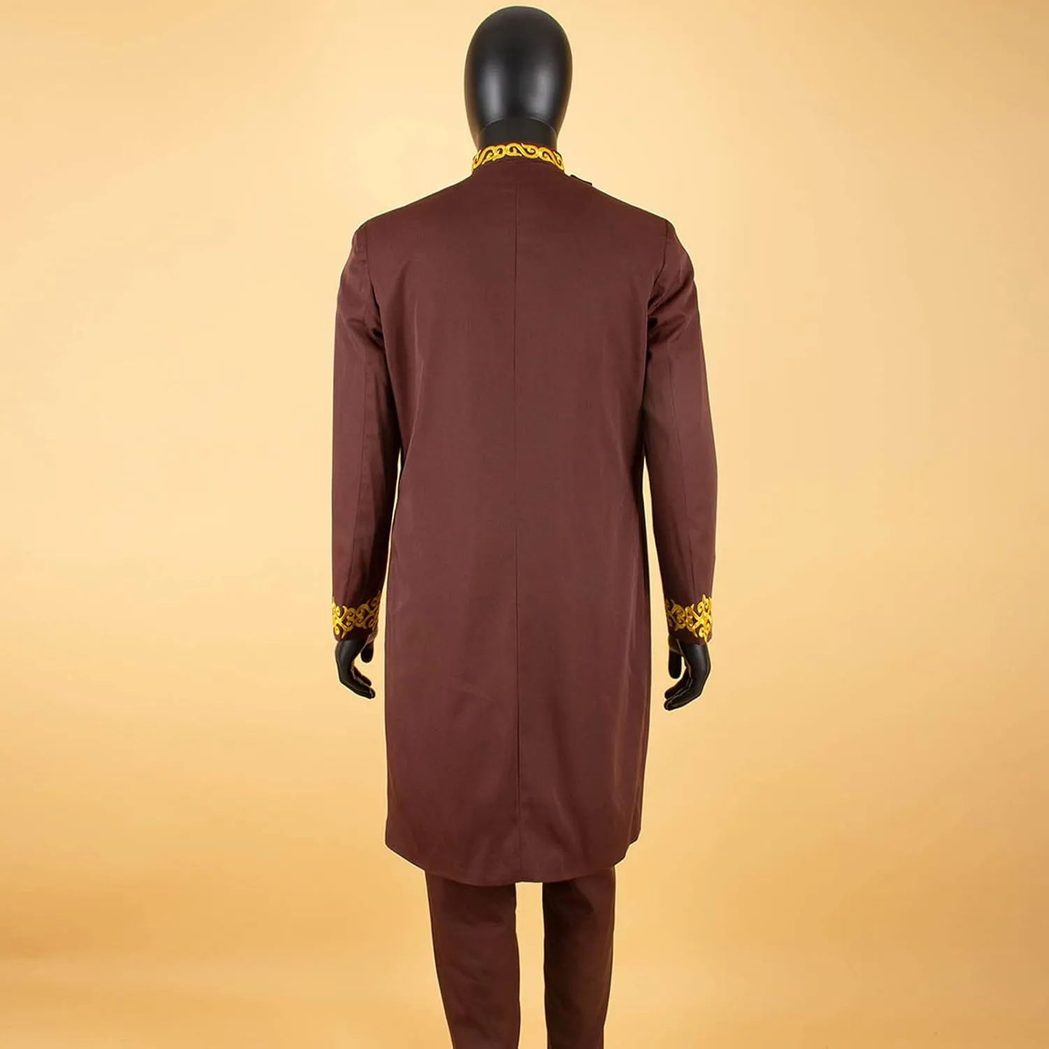 African Suits for Men Dashiki Embroidery Jackets and Pants 2 Piece Set Slim Fit Formal Outfits Wedding