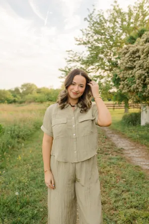 Alani Woven Button Down Top
