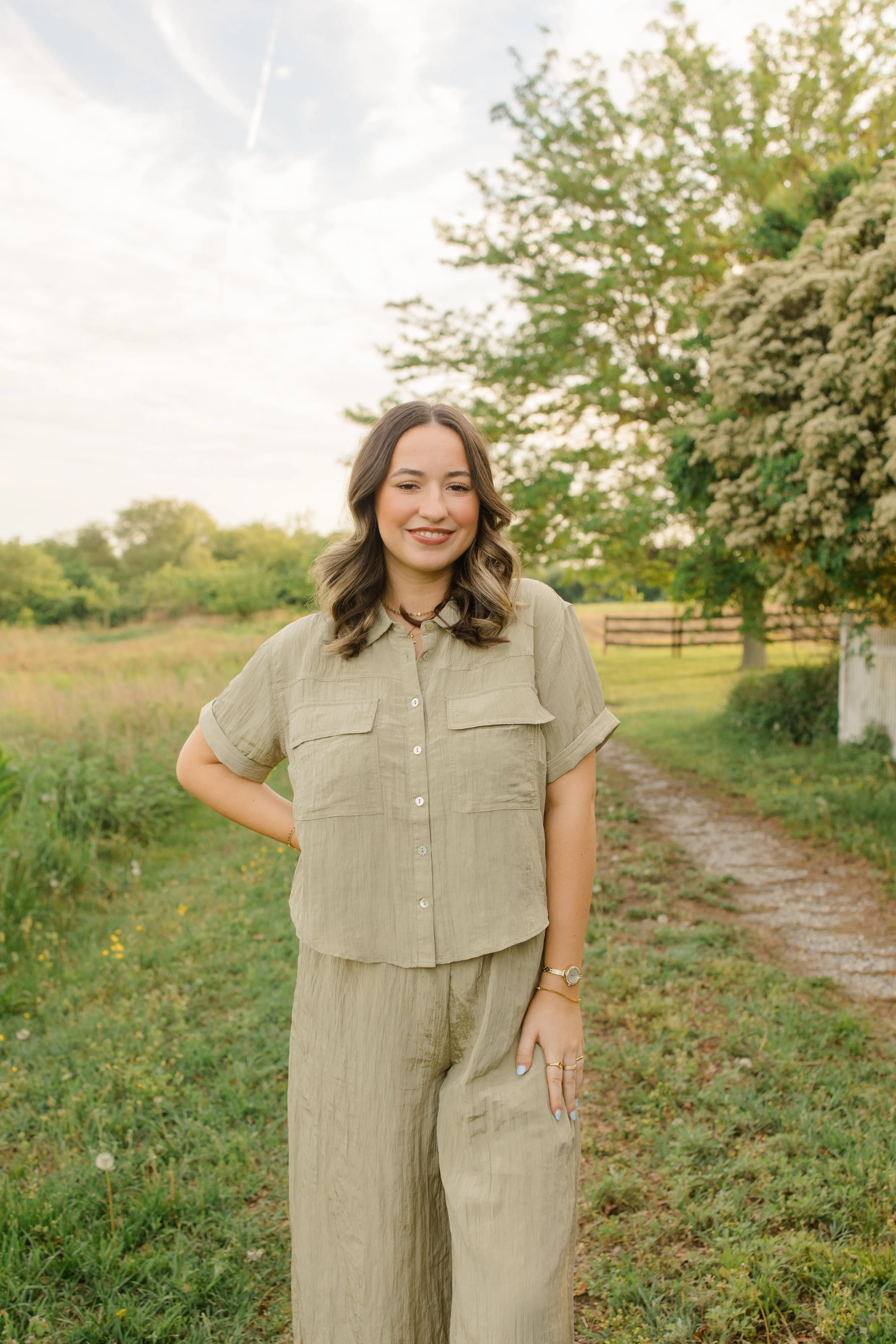 Alani Woven Button Down Top