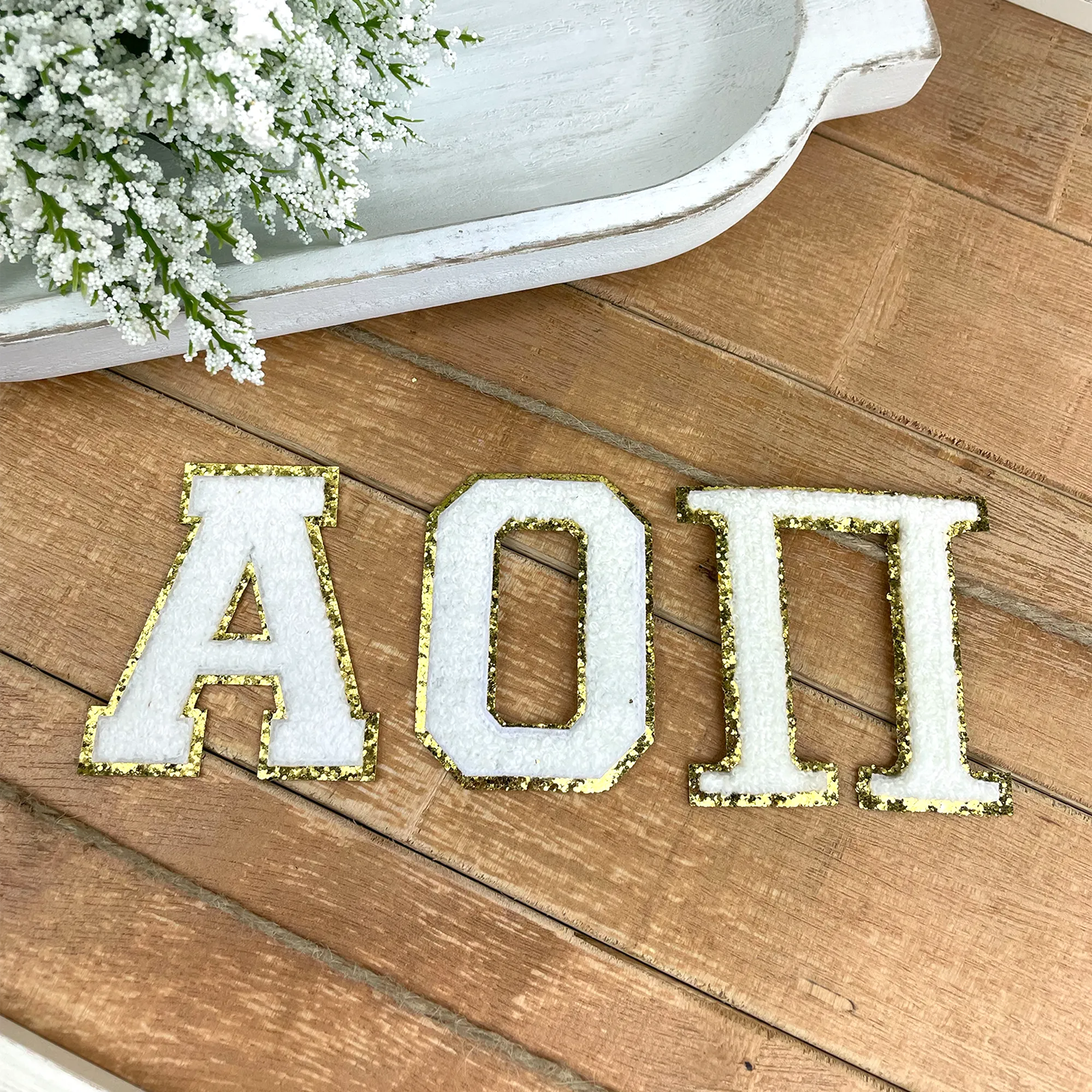 Alpha Omicron Pi Iron-On Patch Set