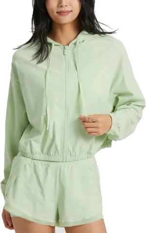 altiland Women's UPF 50  Sun Protection Cropped Jackets Zip Up Cooling Shirt Athletic Workout Running Hoodie