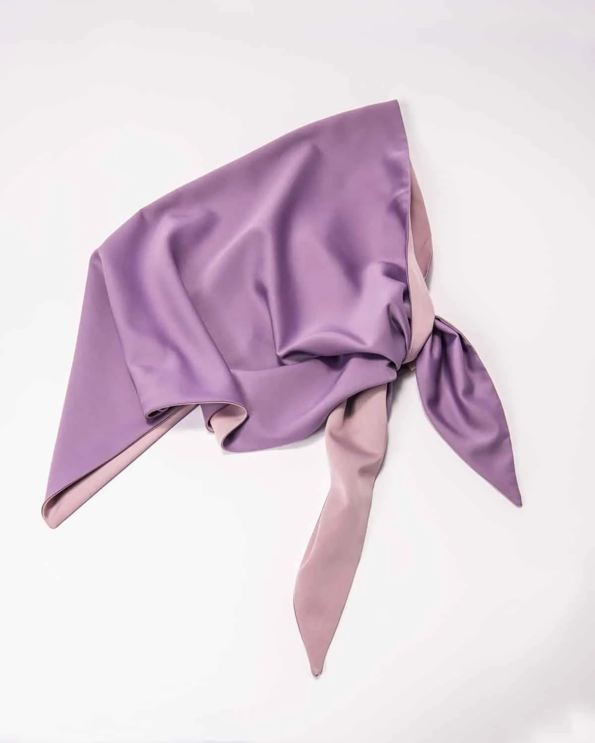 Anna Double-Sided Satin Head Scarf - Purple and Pink