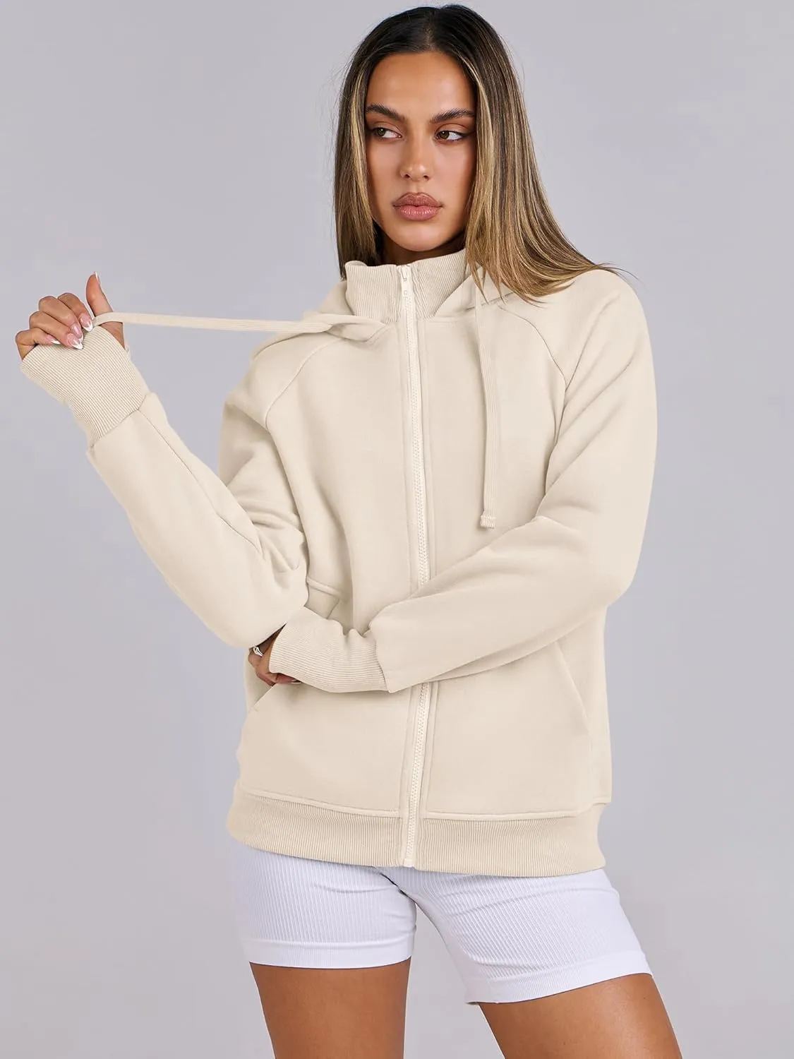 ANRABESS Womens Zip Up Hoodies Fleece Jackets Long Sleeve Sweatshirts Pockets Casual Fall Fashion Preppy Outfits Y2k Clothes