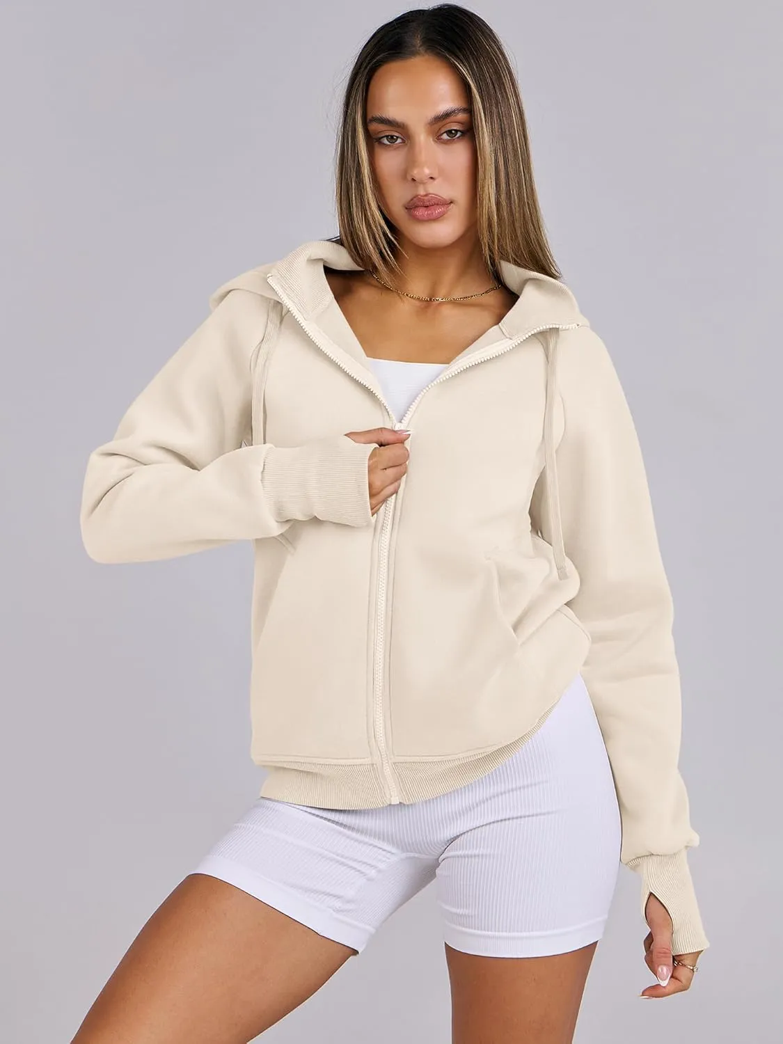 ANRABESS Womens Zip Up Hoodies Fleece Jackets Long Sleeve Sweatshirts Pockets Casual Fall Fashion Preppy Outfits Y2k Clothes