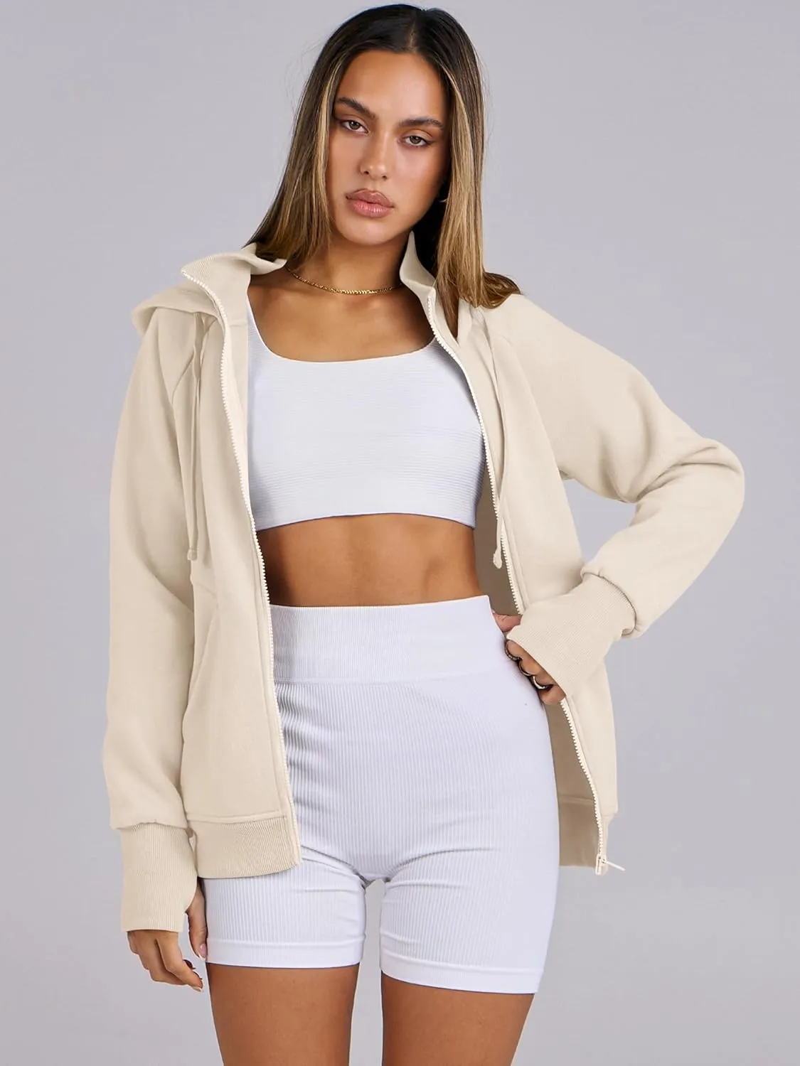 ANRABESS Womens Zip Up Hoodies Fleece Jackets Long Sleeve Sweatshirts Pockets Casual Fall Fashion Preppy Outfits Y2k Clothes