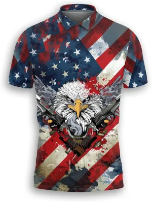 Aquila Polo Shirts for Men - Tigre Lover Stylish Mens Goft Shirt Casual Short Sleeve Button Down Outfit Set 53