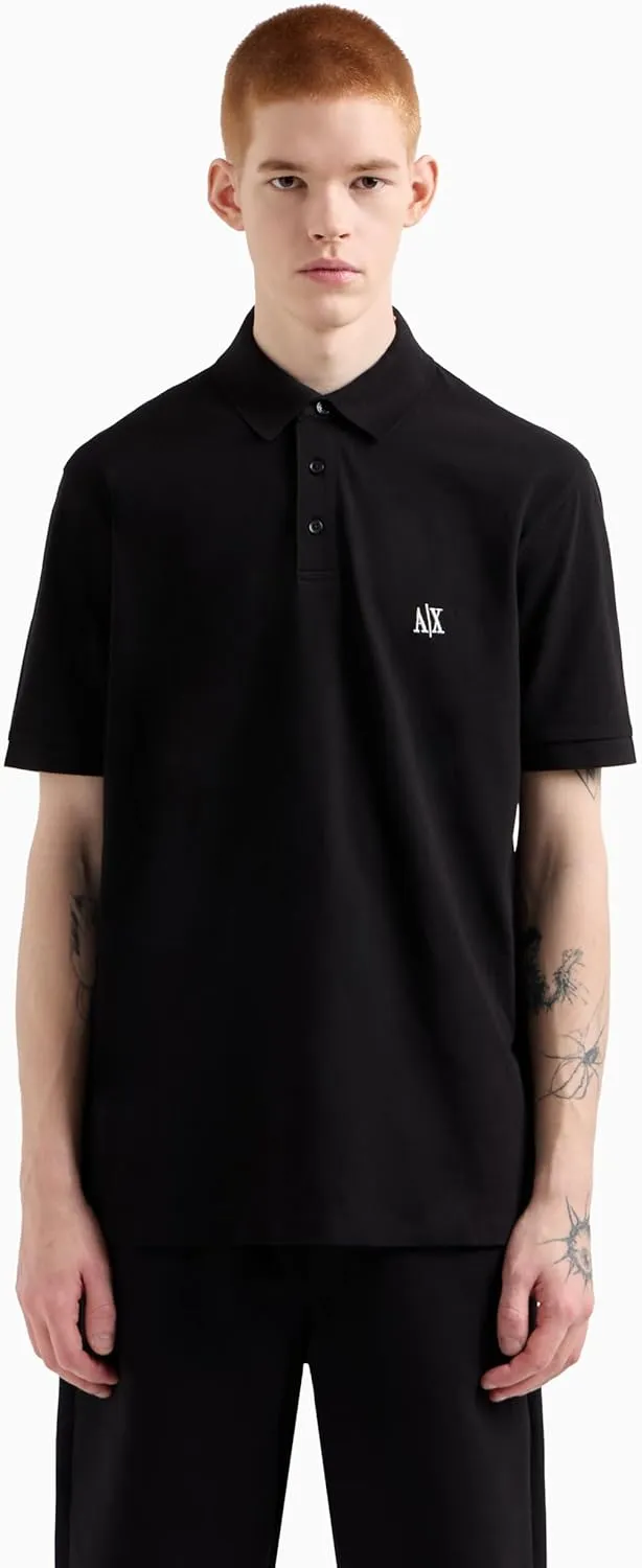 Armani Exchange Men's Cotton Pique Icon Logo Polo