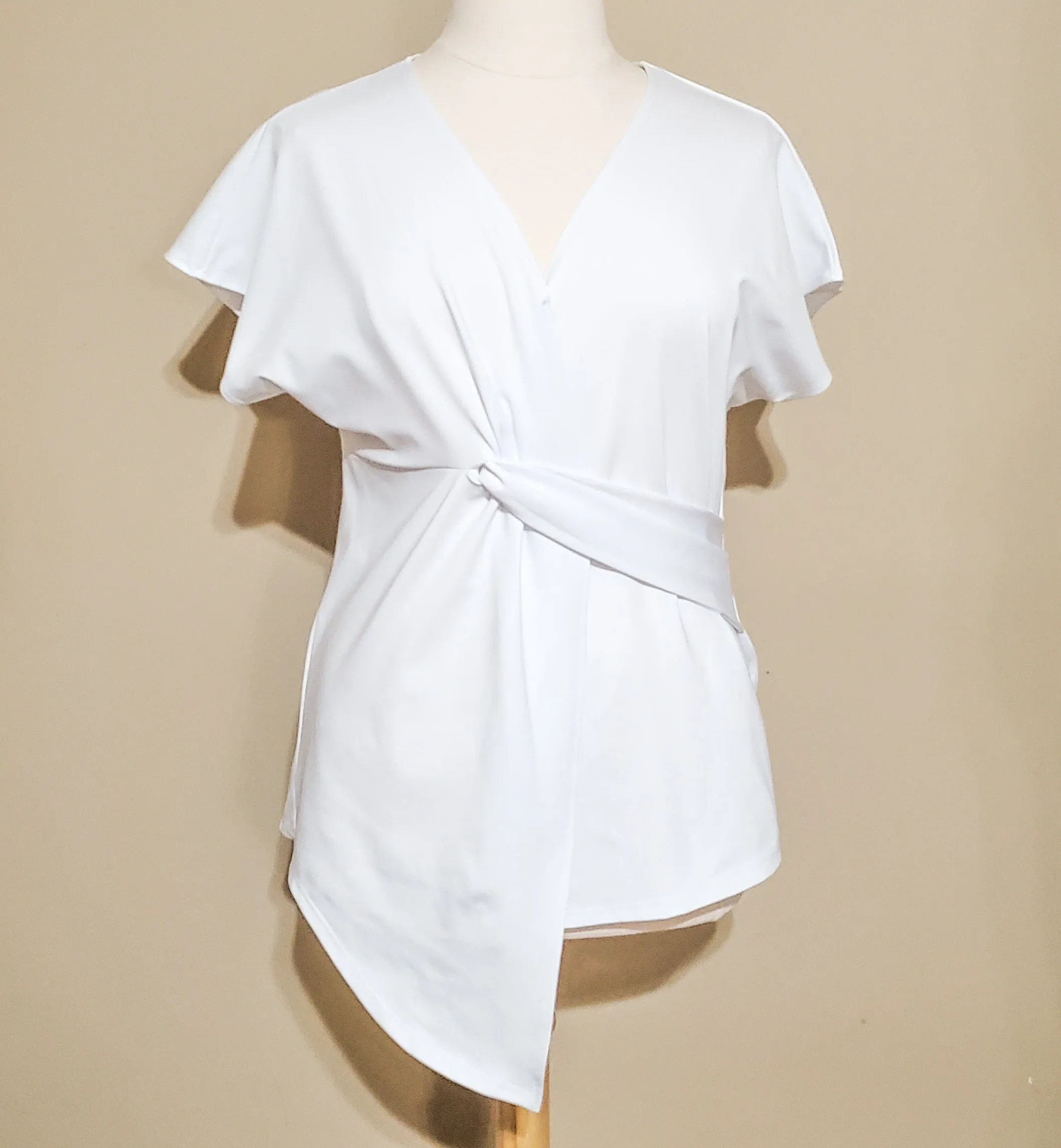 Asymmetrical Wrap Blouse