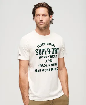 Athletic Script Graphic T-Shirt - Oat Cream Marl