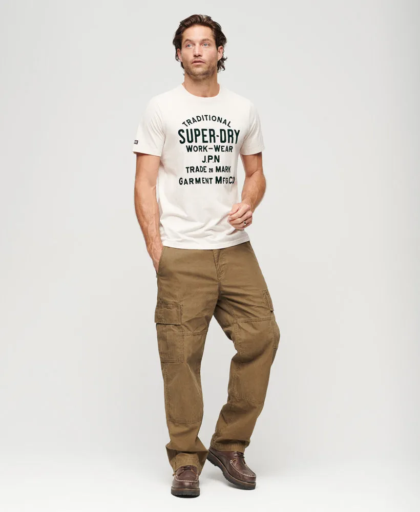 Athletic Script Graphic T-Shirt - Oat Cream Marl