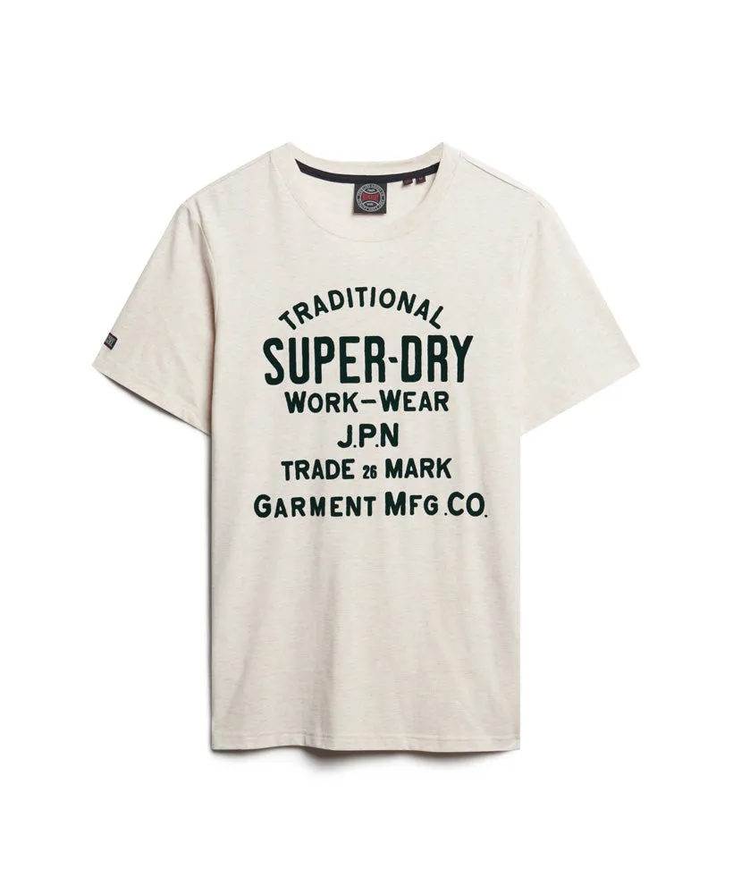 Athletic Script Graphic T-Shirt - Oat Cream Marl