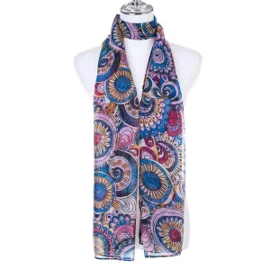 Ayla Circle Blue Scarf