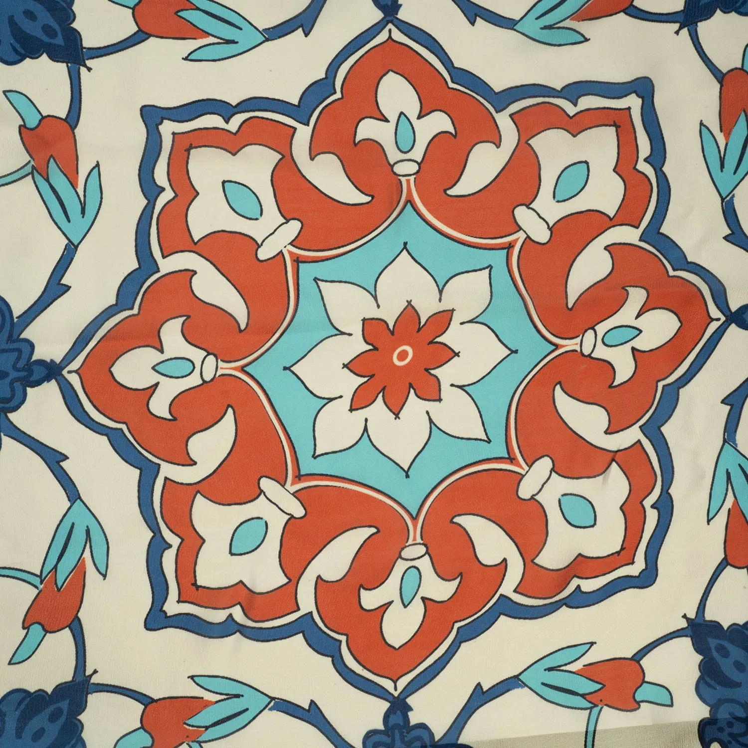 Bangalore Blue Square Scarves