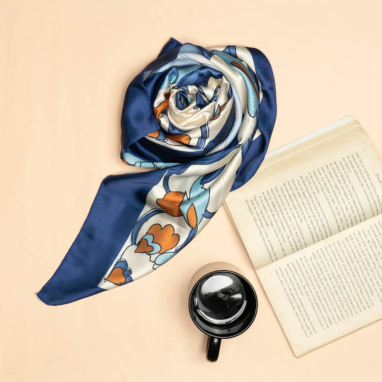 Bangalore Blue Square Scarves