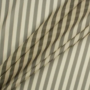 Beige & Black Striped Silk Georgette
