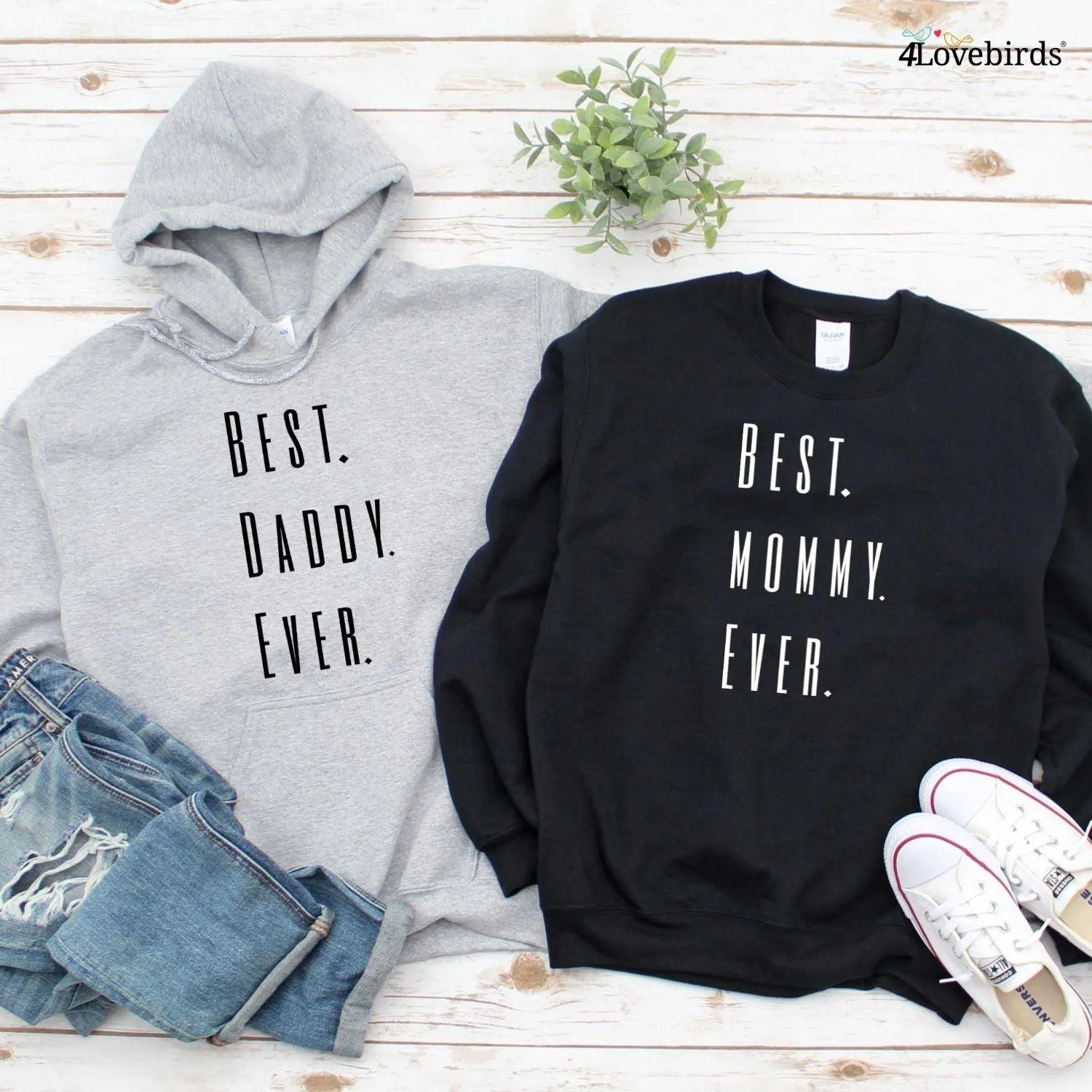 Best Mommy Ever & Best Daddy Ever Matching Set: Mother's/Father's Day Gift