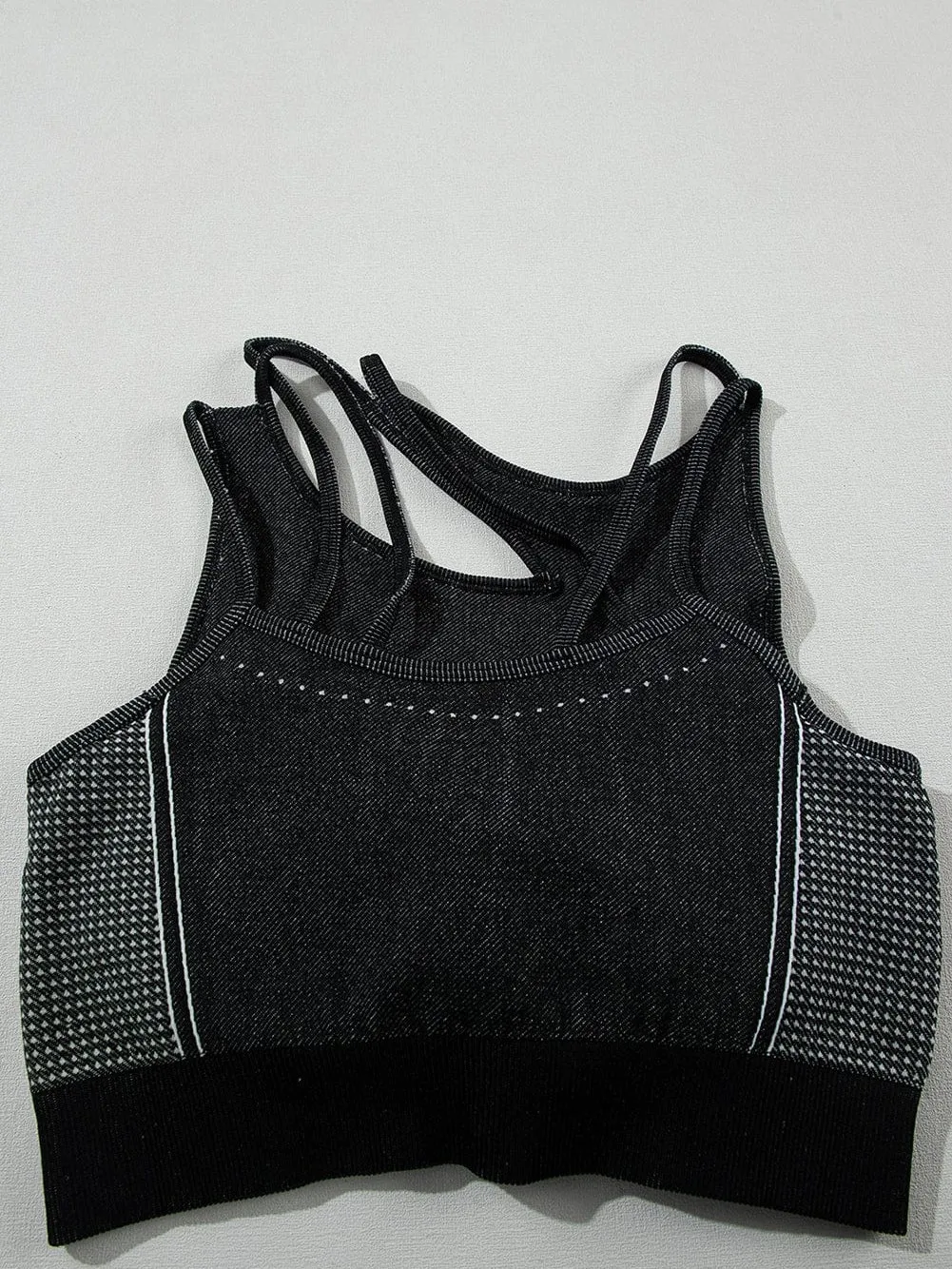 Black Activewear Set with Unique Detailing