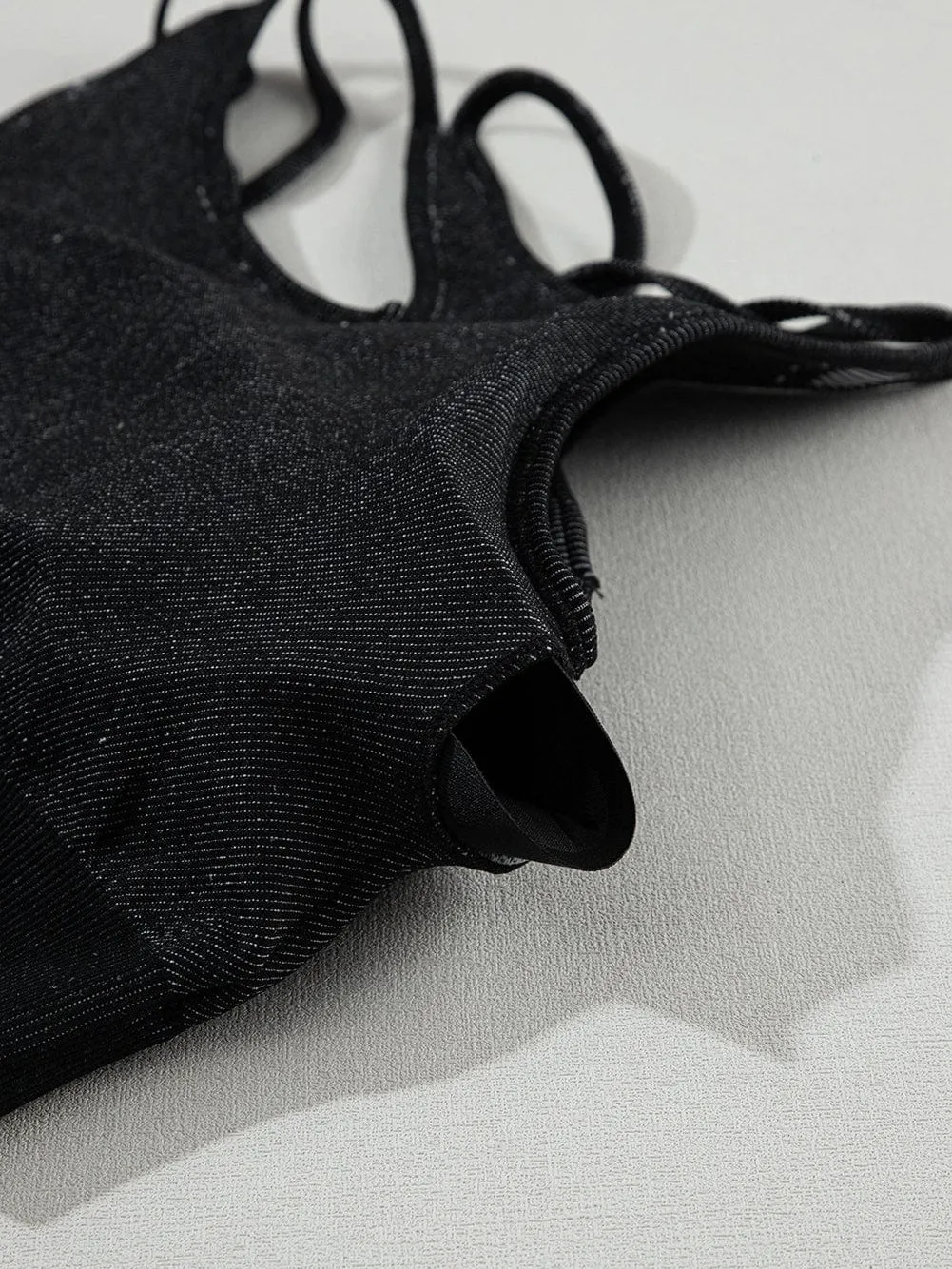 Black Activewear Set with Unique Detailing