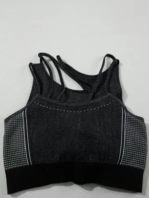Black Activewear Set with Unique Detailing