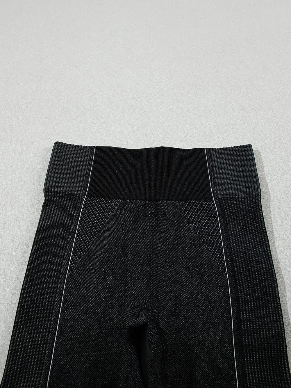 Black Activewear Set with Unique Detailing