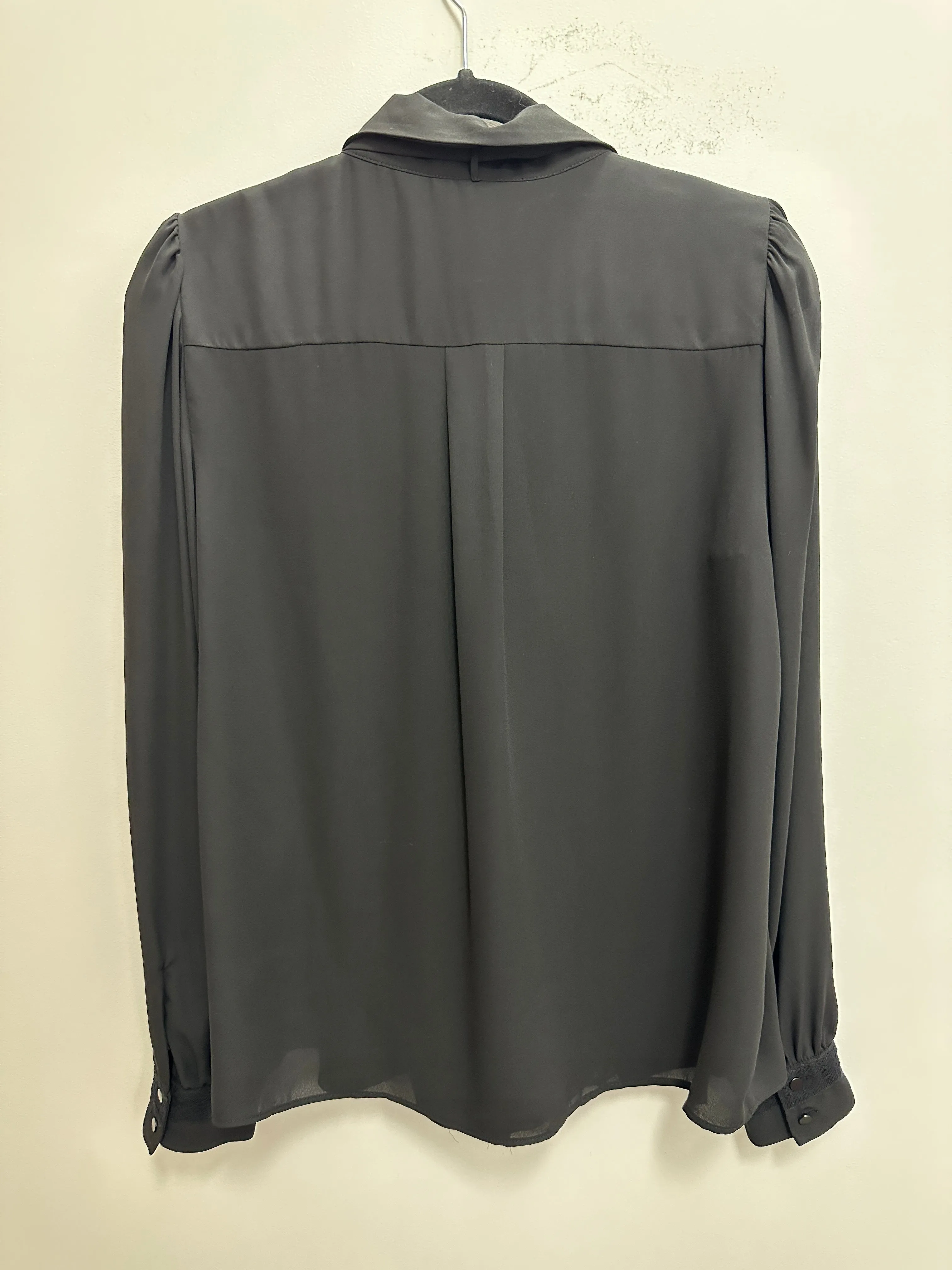 Black Lace Collared Blouse