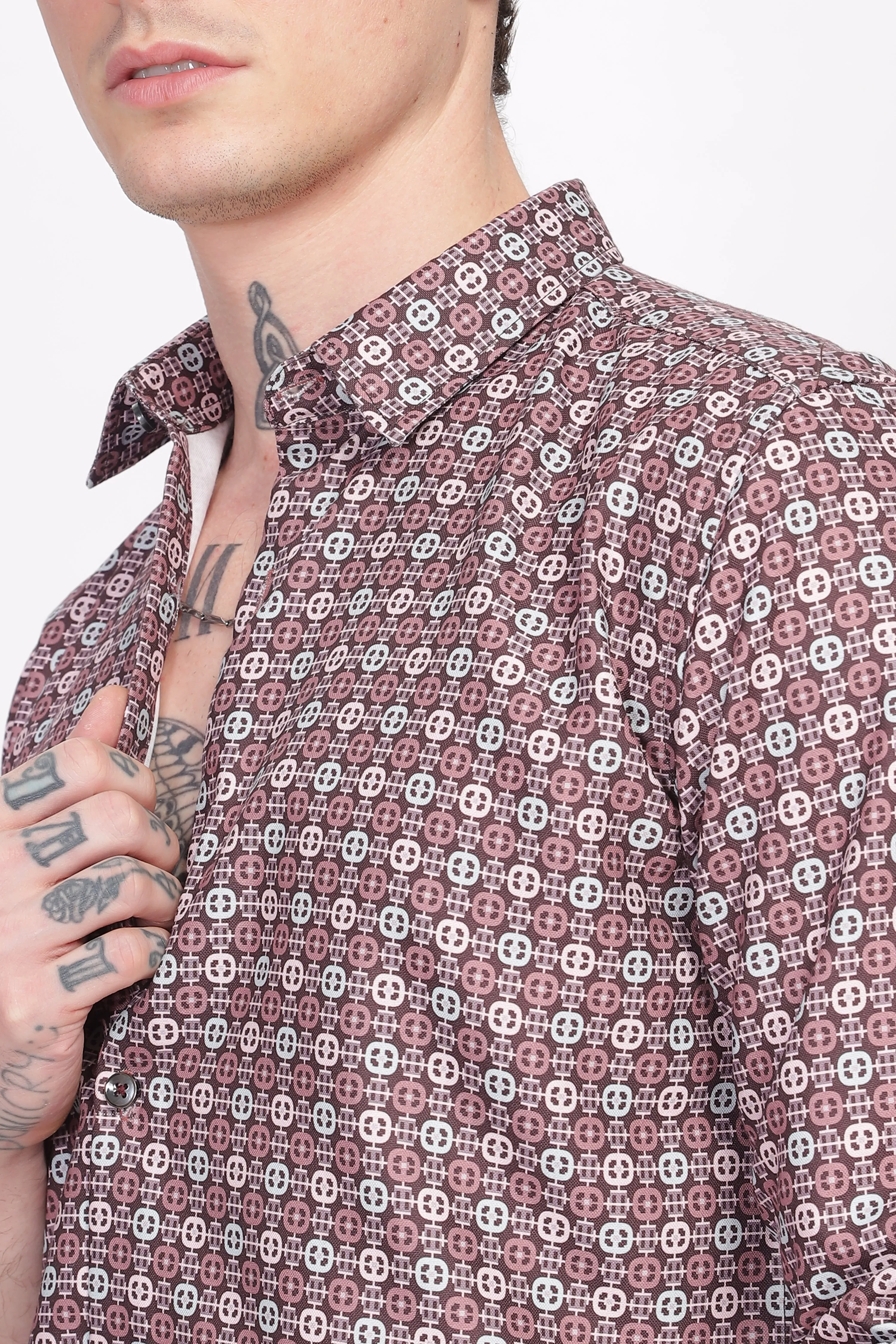 Bloom Floral Brown Printed Shirt