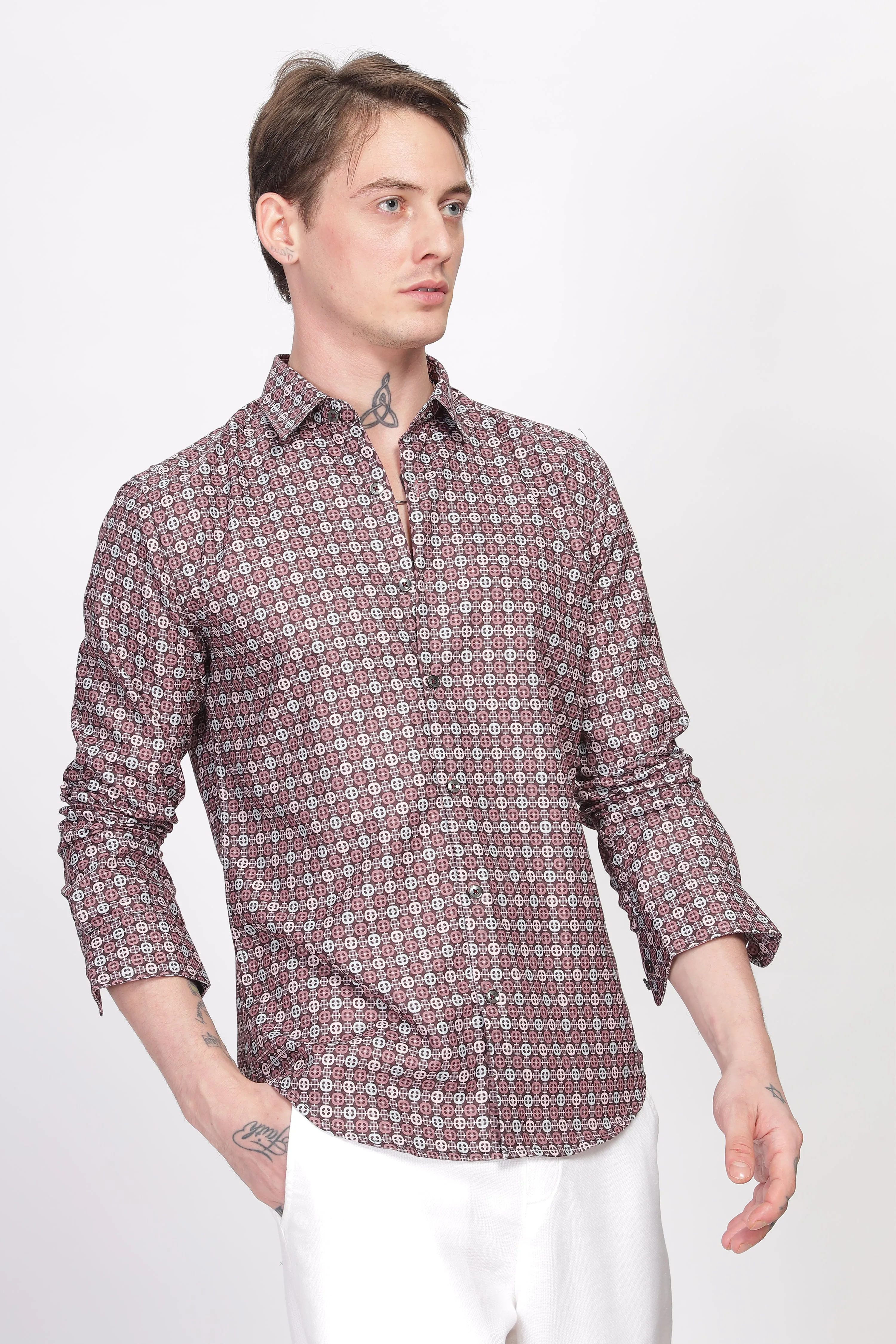 Bloom Floral Brown Printed Shirt