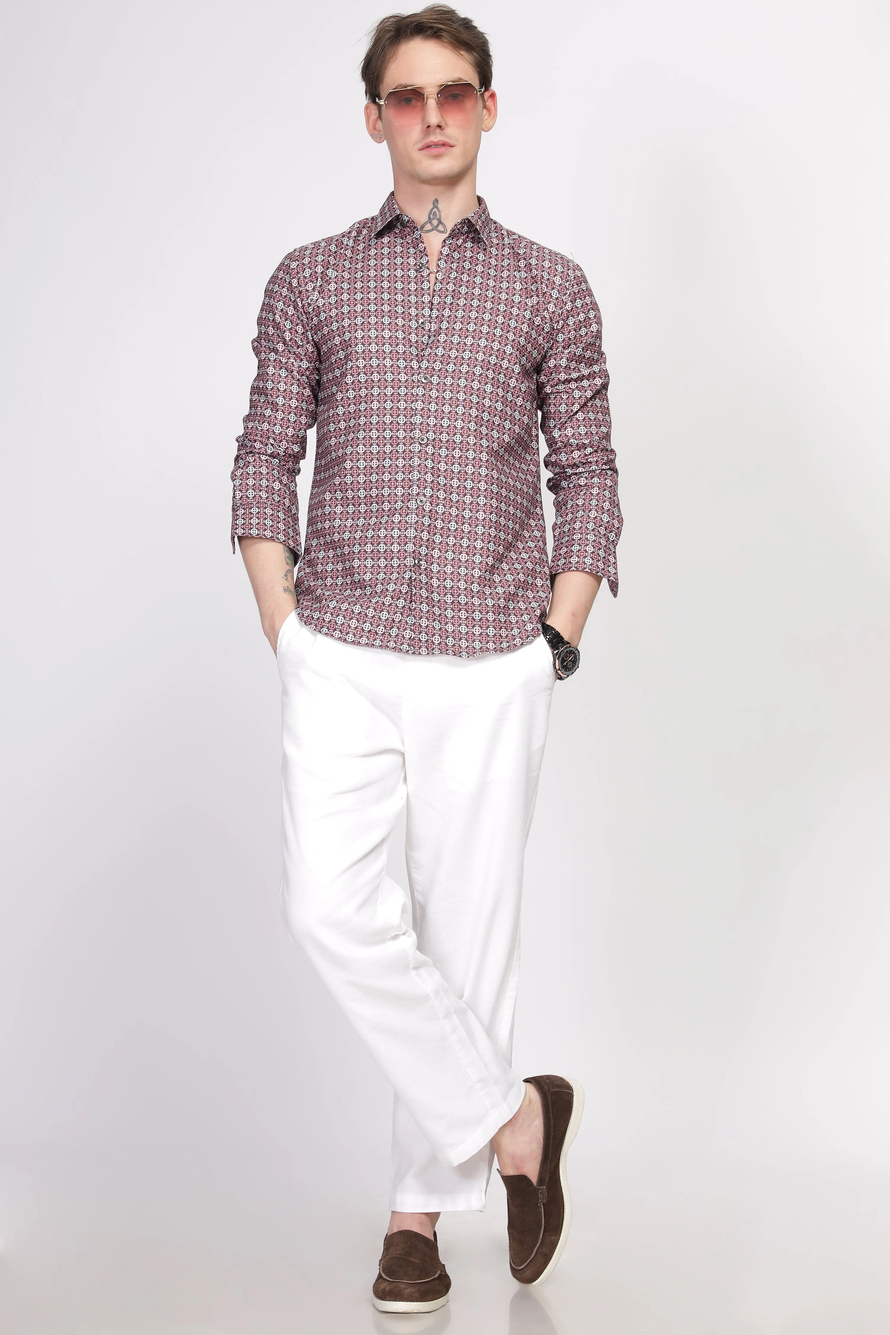 Bloom Floral Brown Printed Shirt