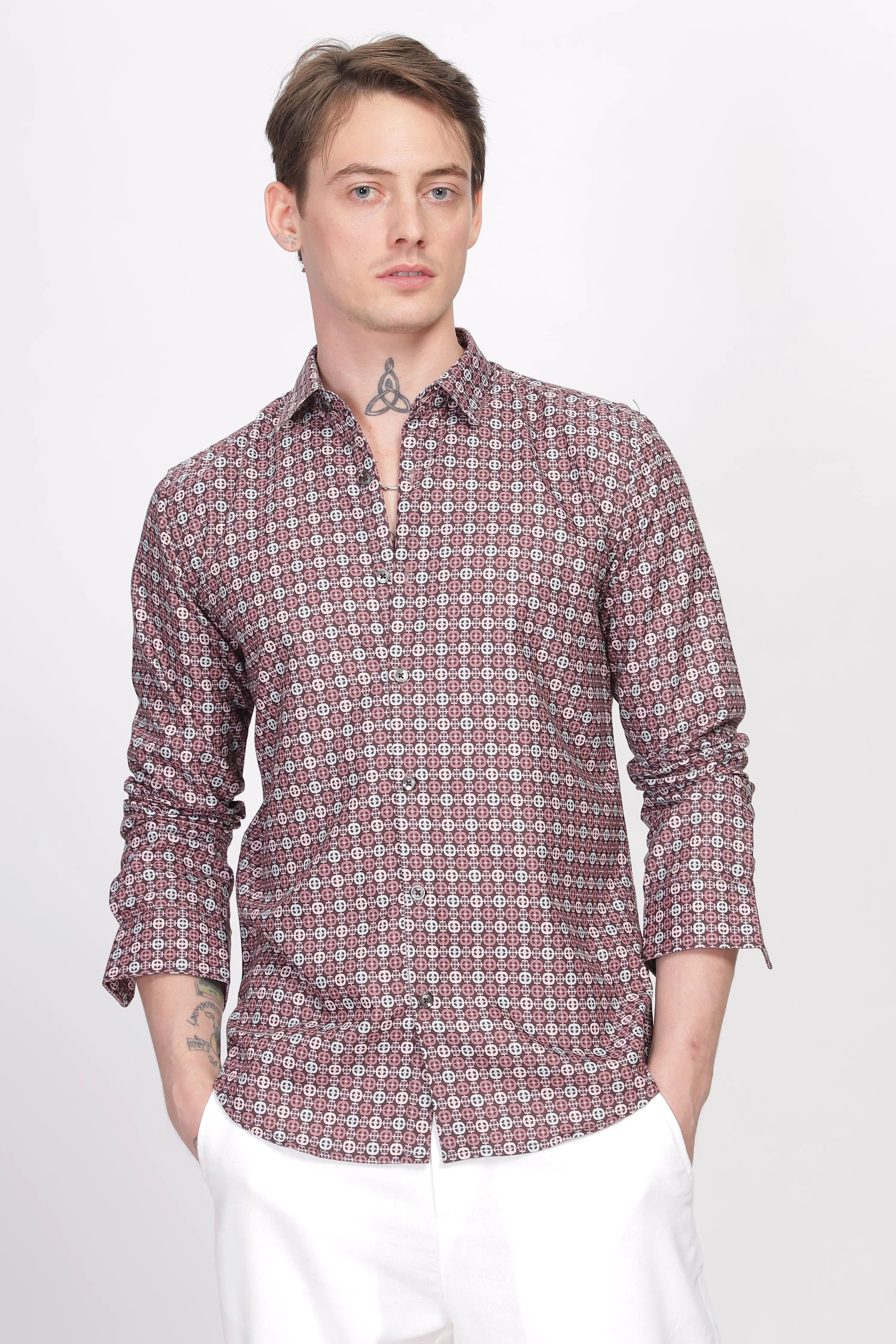 Bloom Floral Brown Printed Shirt