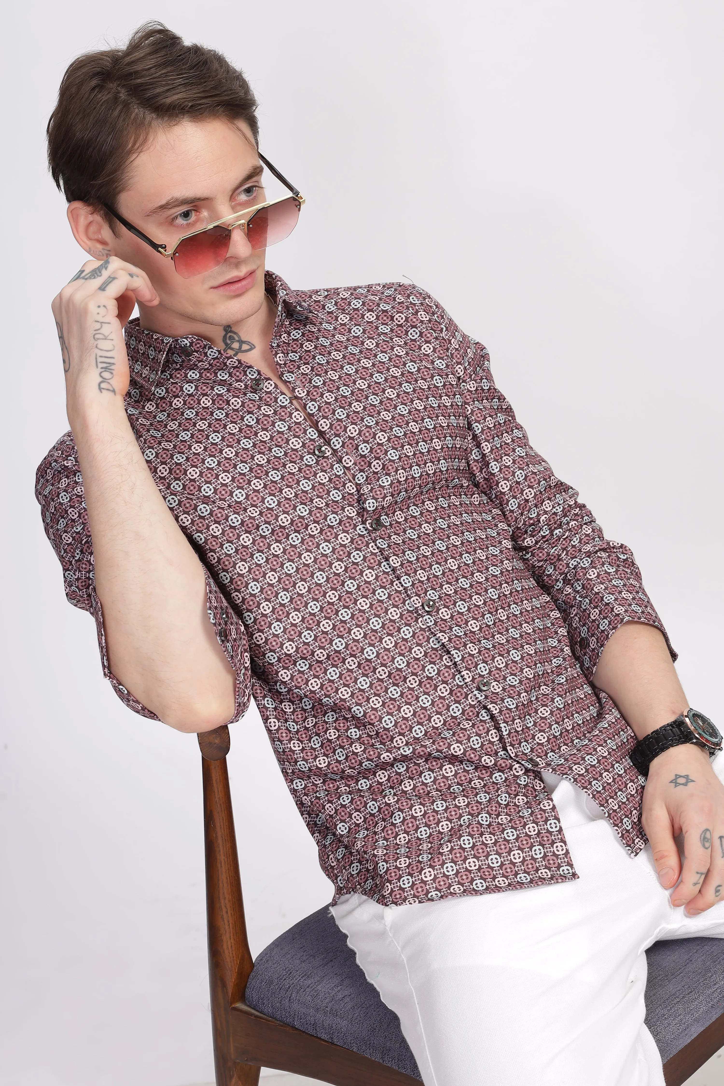 Bloom Floral Brown Printed Shirt