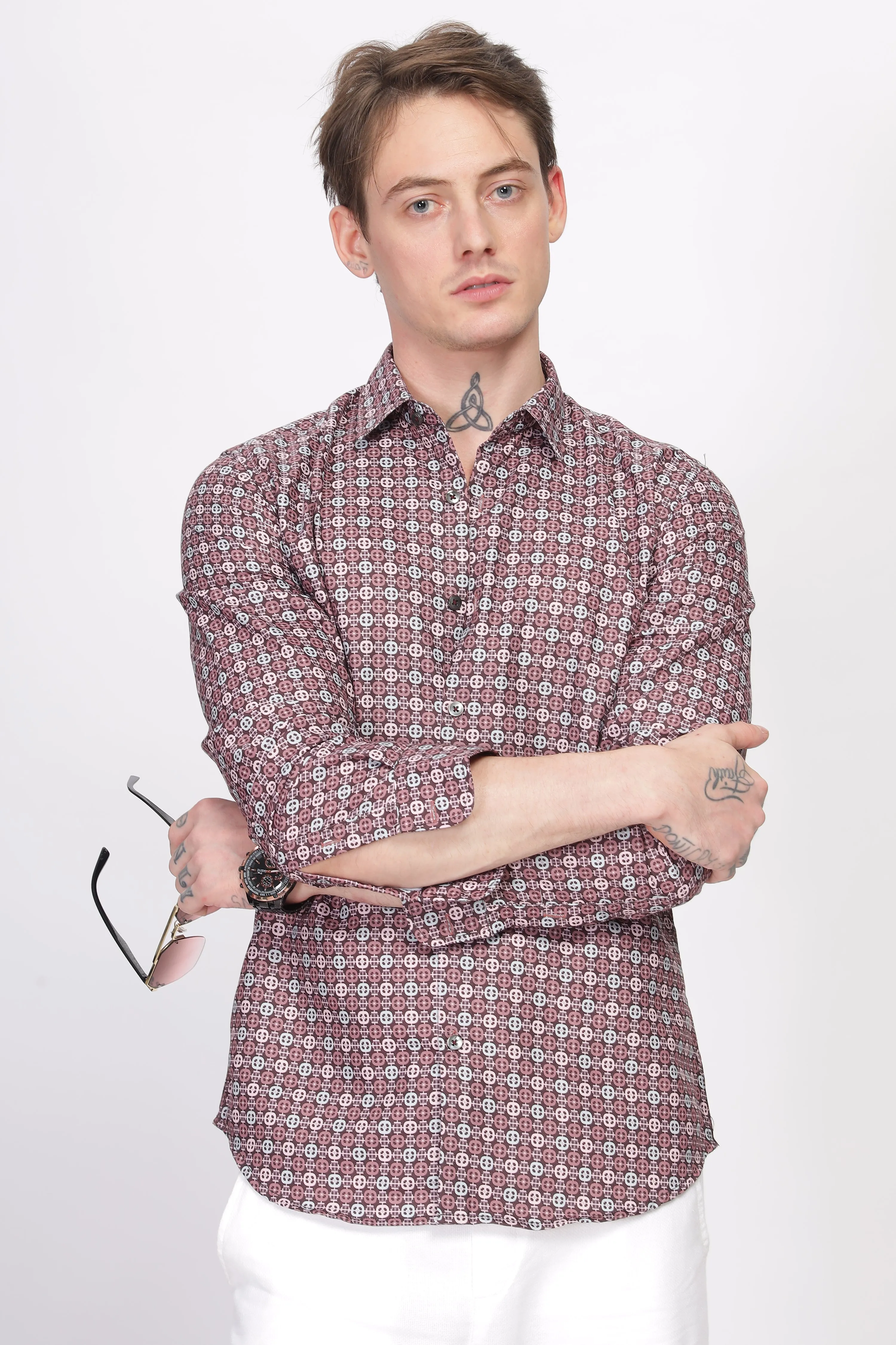 Bloom Floral Brown Printed Shirt