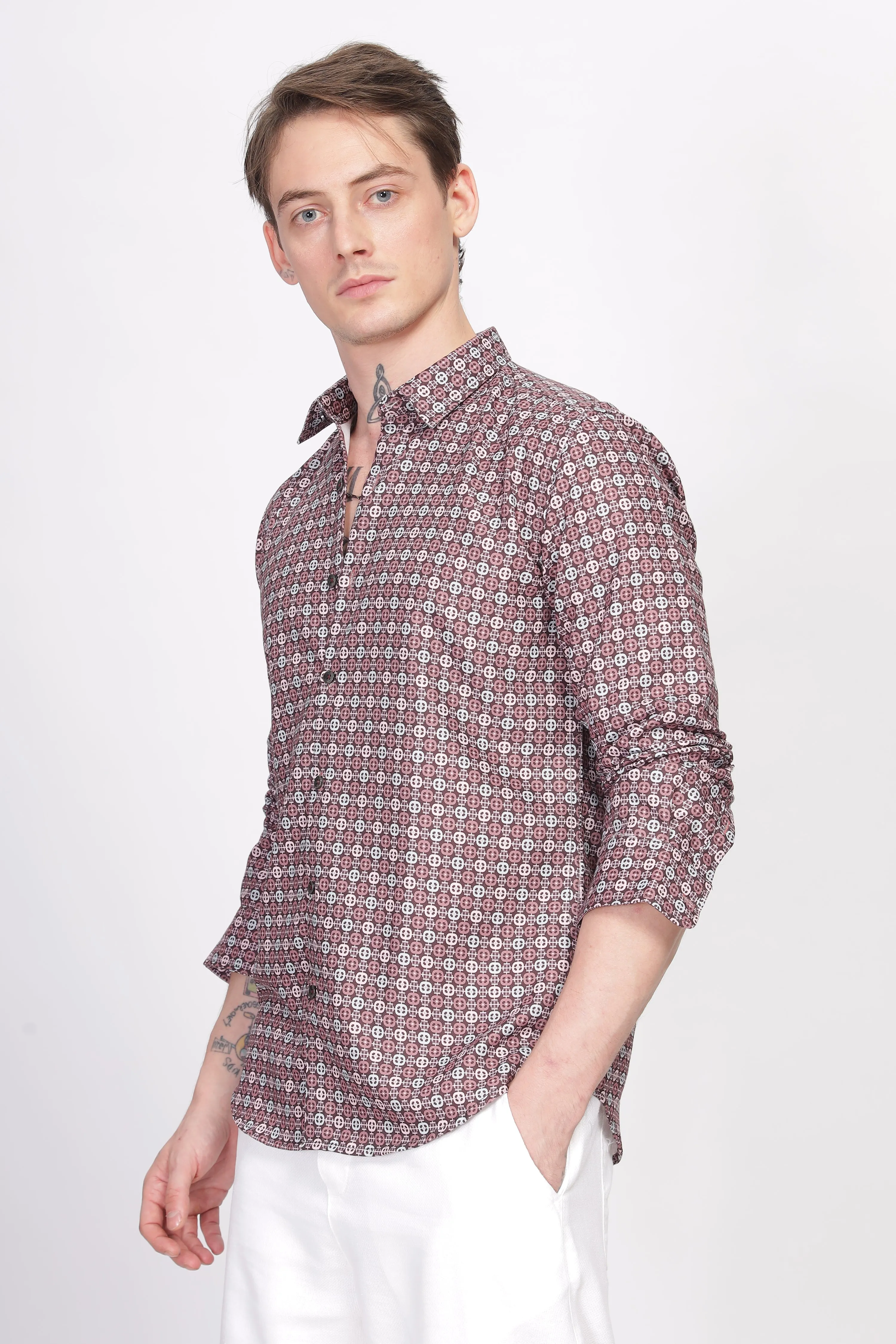 Bloom Floral Brown Printed Shirt