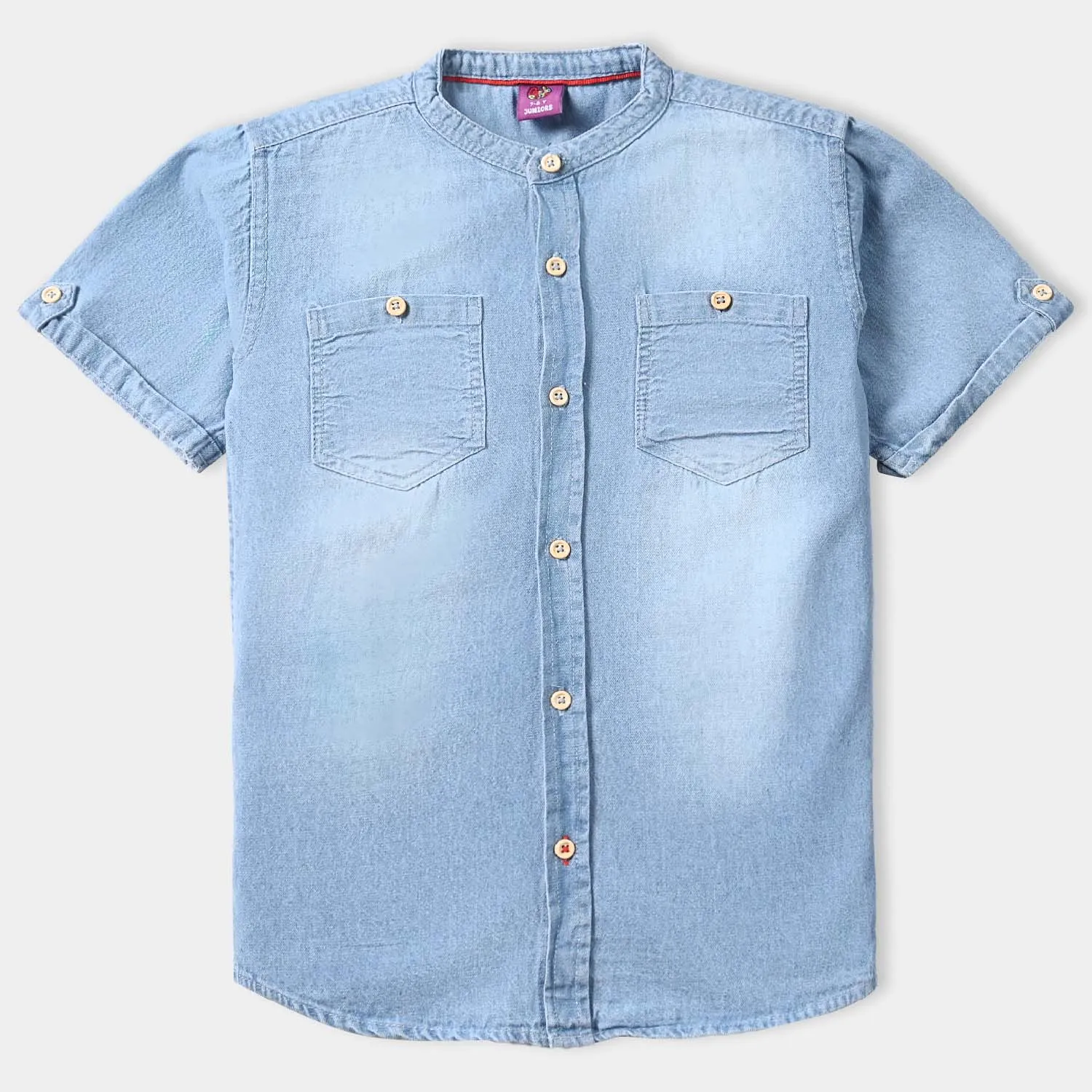 Boys Denim Shirt Pocket Styling-MD.Blue