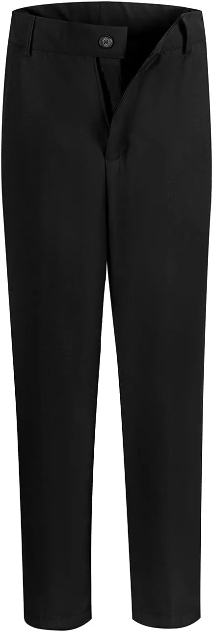 Boys' Flat Front Dress Pants Adjustable Waist School Uniforms Pants