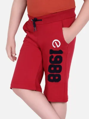 Boy's Maroon Shorts - EBBSK18-003
