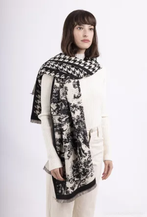 Bronagh Scarf in Black/Beige