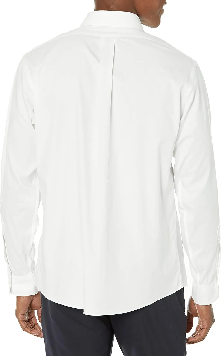 Brooks Brothers Men's Non-Iron Stretch Pinpoint Solid Ainsley Spread Collar Dress Shirt