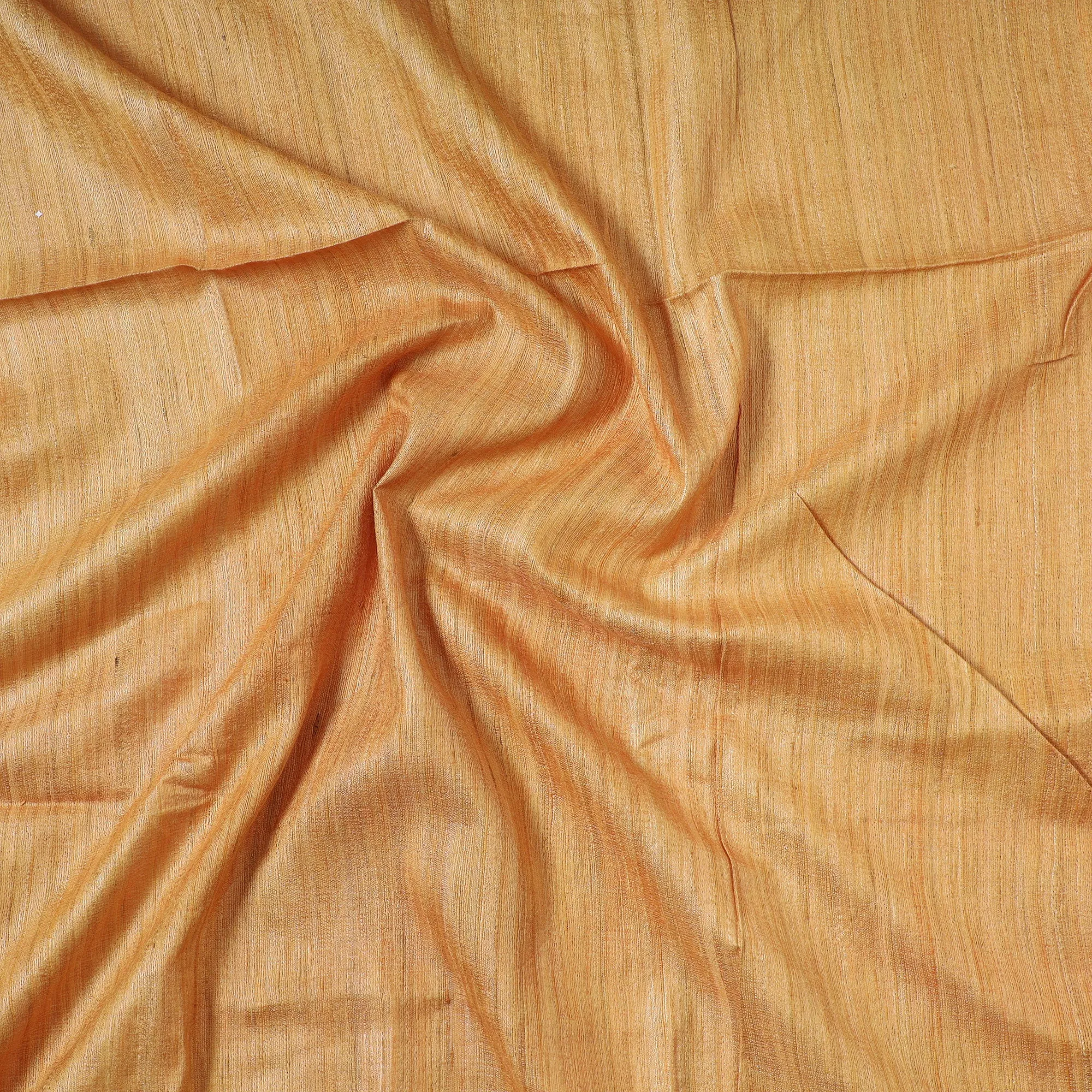Brown - Vidarbha Tussar Silk Cotton Handloom Precut Fabric (1.9 meter) 48