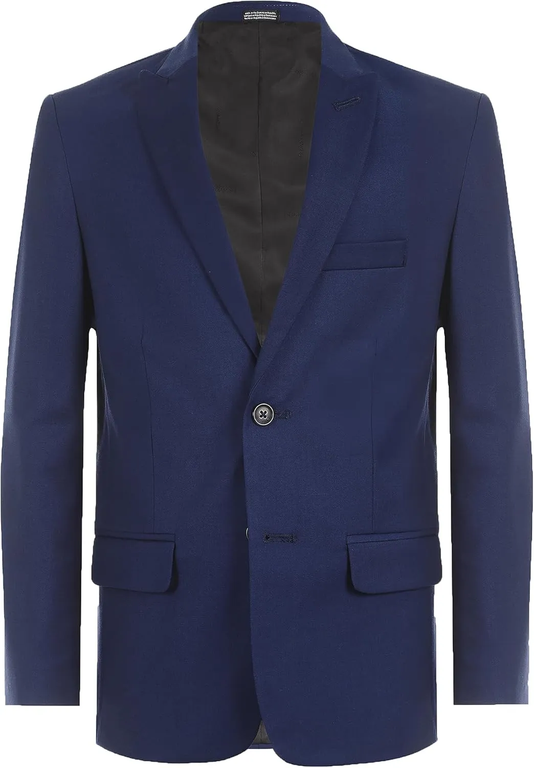 Calvin Klein Boys' Bi-Stretch Blazer Suit Jacket, 2-Button Single Breasted Closure, Buttoned Cuffs & Front Flap Pockets