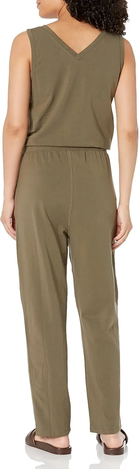 Calvin Klein Women's Relaxed Logo Jumpsuit With Drawstring
