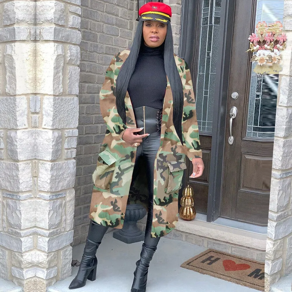 Camouflage Camo Jacket Coat Women