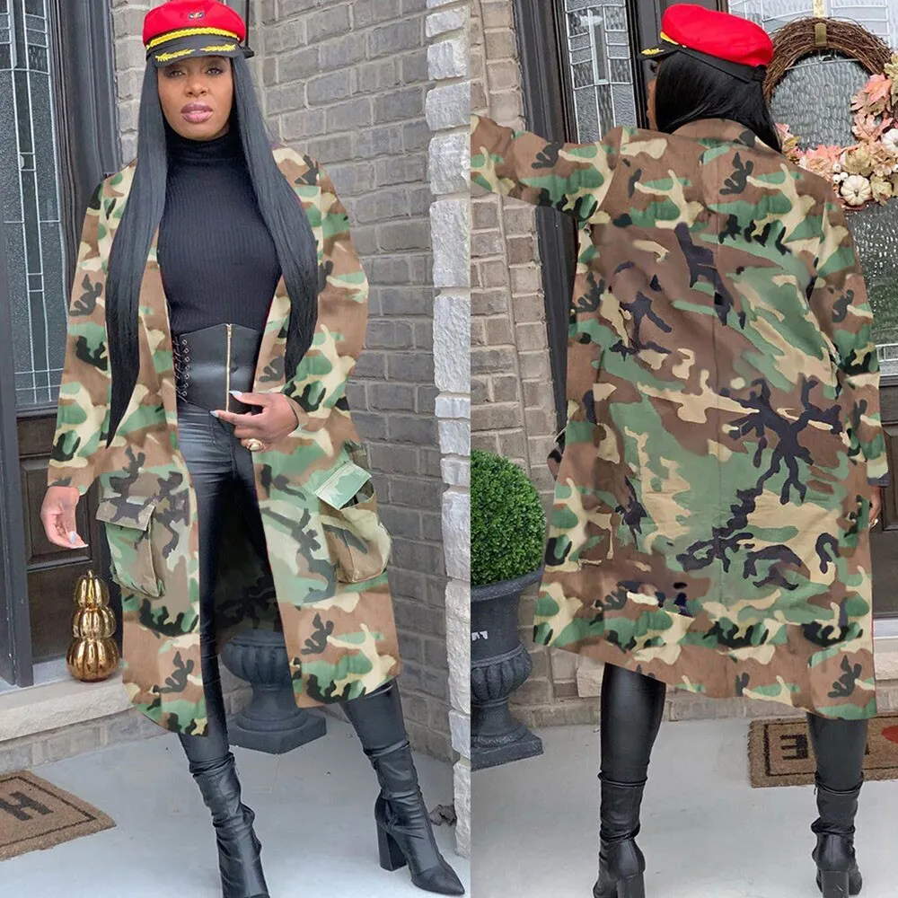Camouflage Camo Jacket Coat Women
